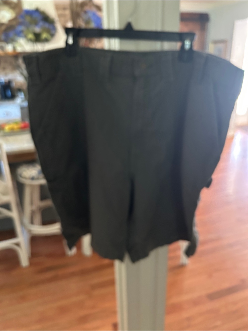 Carhartt Olive Green Utility Shorts with Leather Logo Patch